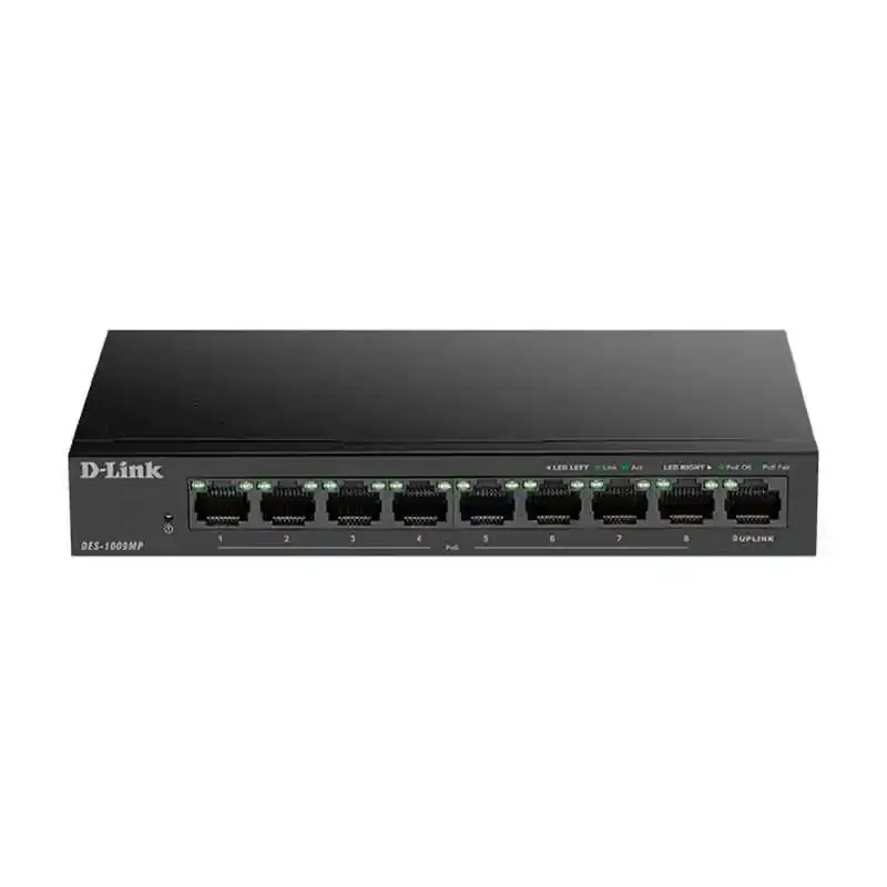 Коммутатор D-Link DES-1009MP/A1A 8xFE PoE 1xGE неуправляемый Black - фото 2