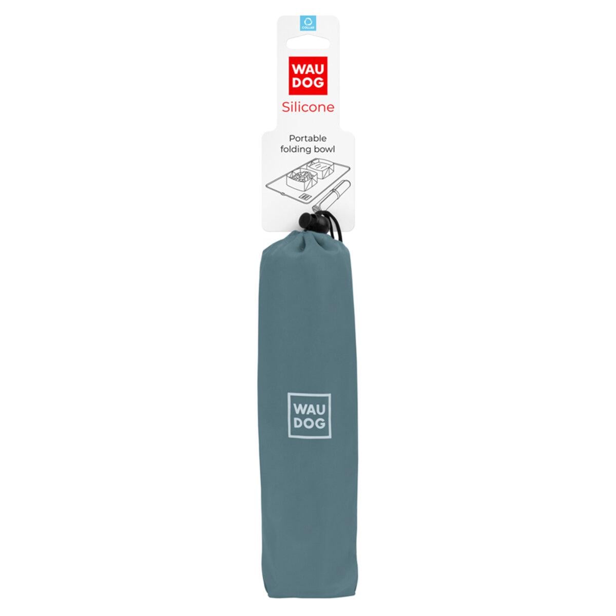 Миска складная WAUDOG Silicone 385х230х50 мм Серый