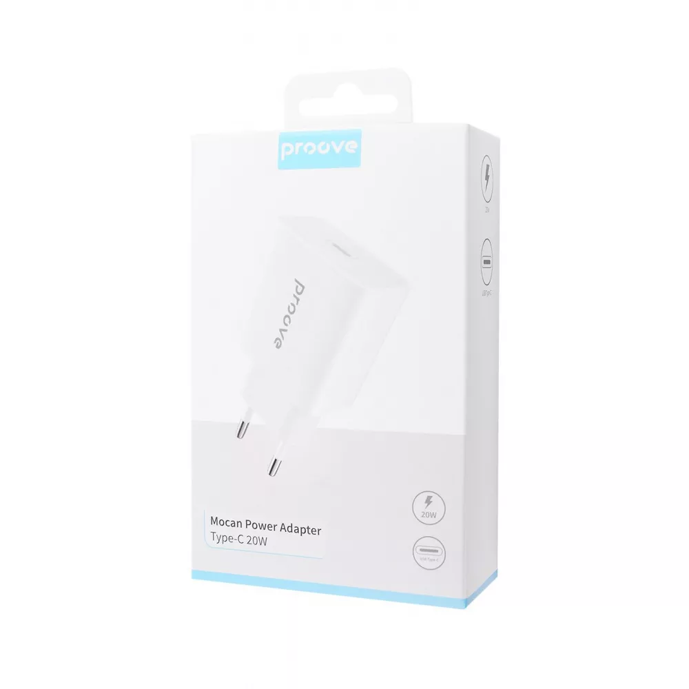 Мережевий зарядний пристрій Proove Mocan 20W Type-C White - фото 2