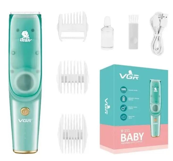 Машинка для стрижки дітей VGR V-151 5 Вт з видаленням волосся Блакитний (2390000049)