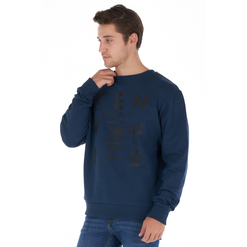 Мужской свитшот Kvl 10302122 L Синий - фото 4 Мужской свитшот Kvl 10302122 L Синий - фото 4