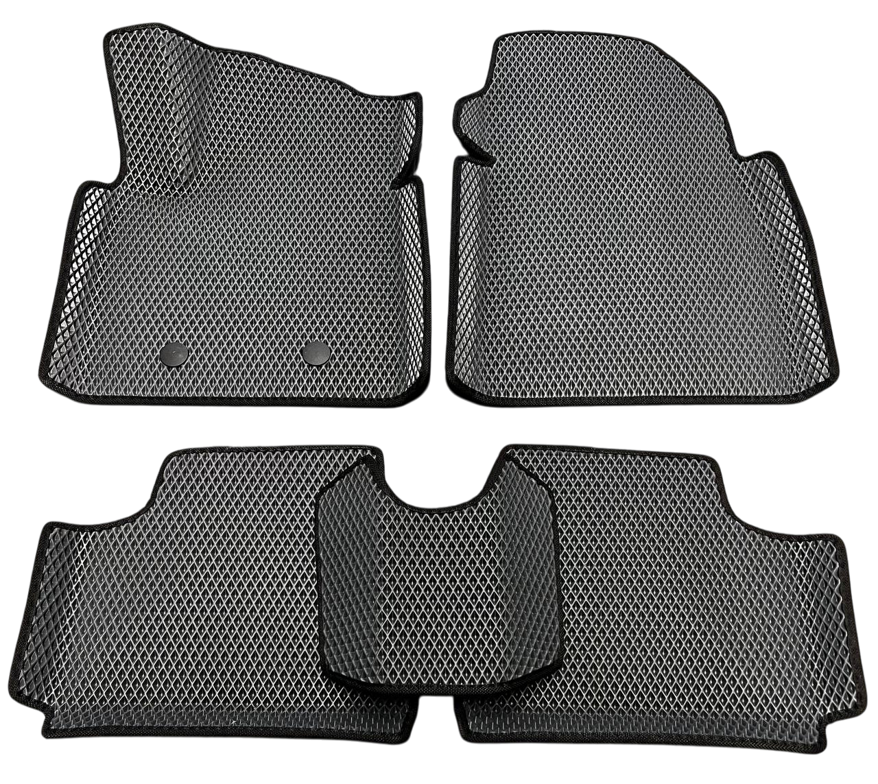 Коврики EVA с бортиками в салон для Renault Duster ДСВ дизель 2024 гг. Черный (2539783756)