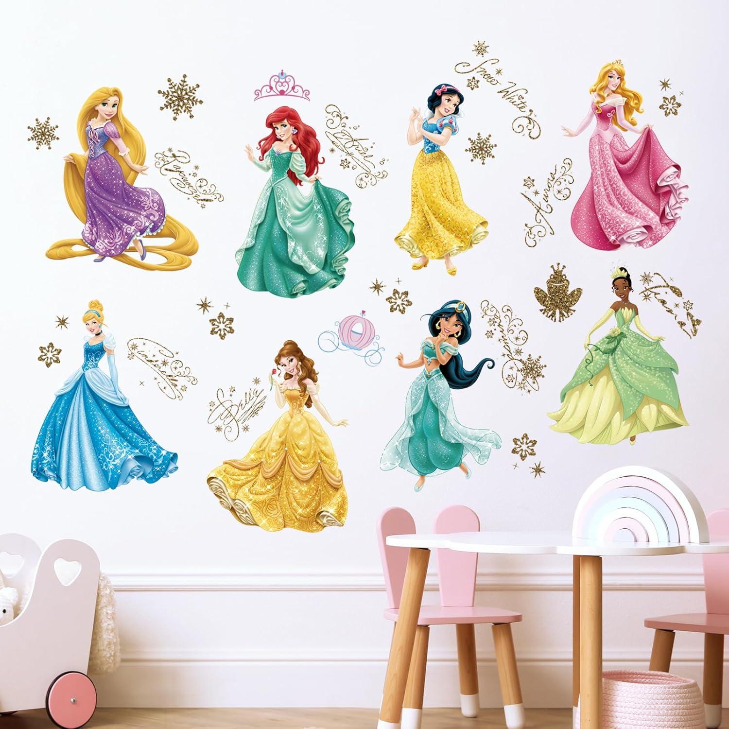 Набір вінілових наліпок Принцеси Дісней у дитячу кімнату для дівчаток 30х90 см - фото 7 Набір вінілових наліпок Принцеси Дісней у дитячу кімнату для дівчаток 30х90 см - фото 7