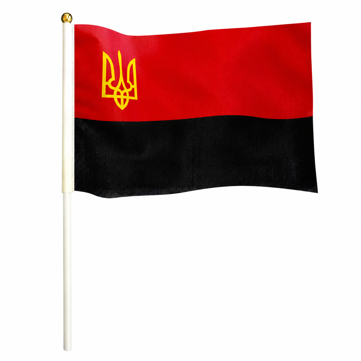 Набір прапорців УПА/Тризуб маленький 14x21 см 10 шт. Червоно-чорний (SZ-780041)