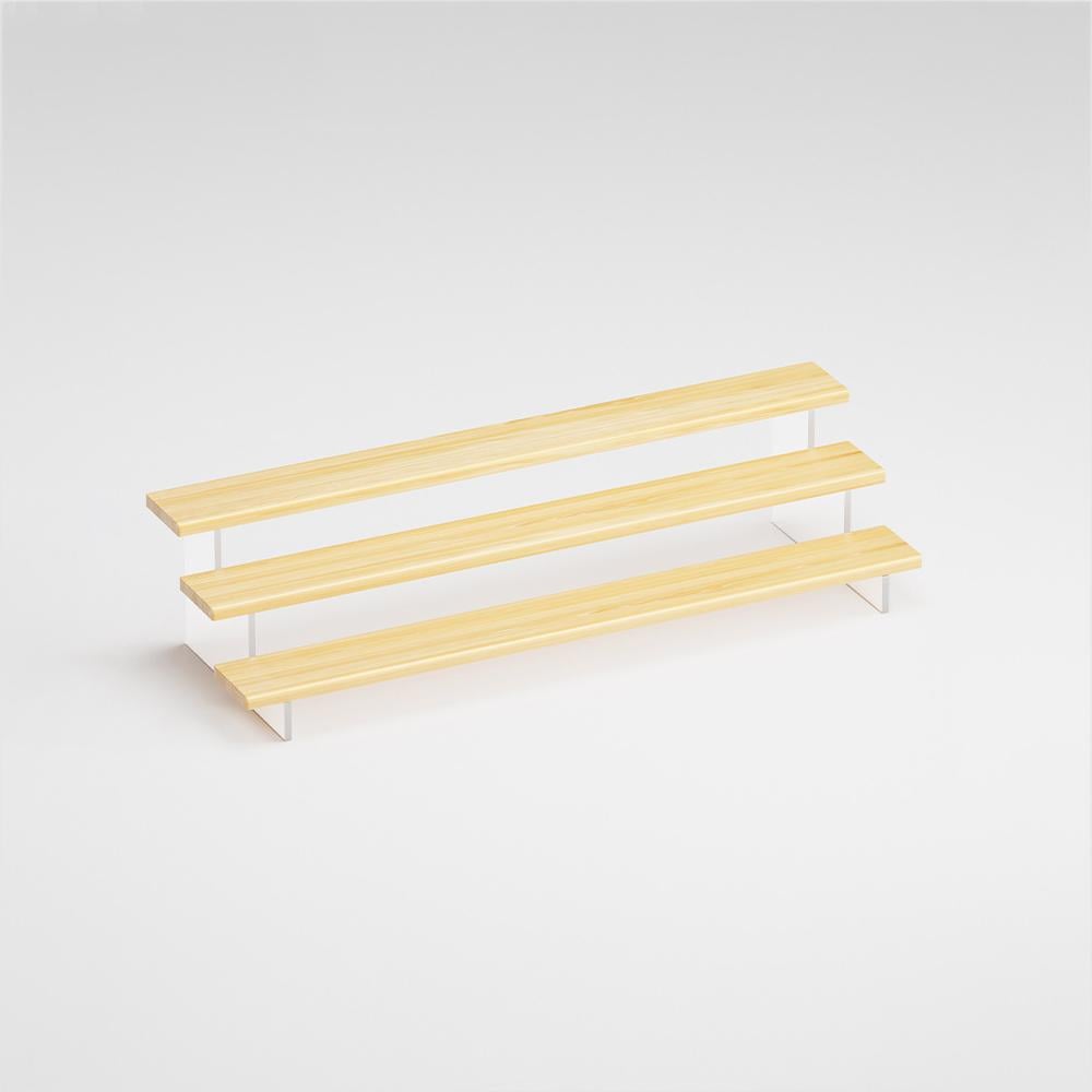 Товарная подставка-стенд на 3 полки для косметики лаков 400х170х120 мм (TPS-3p3)