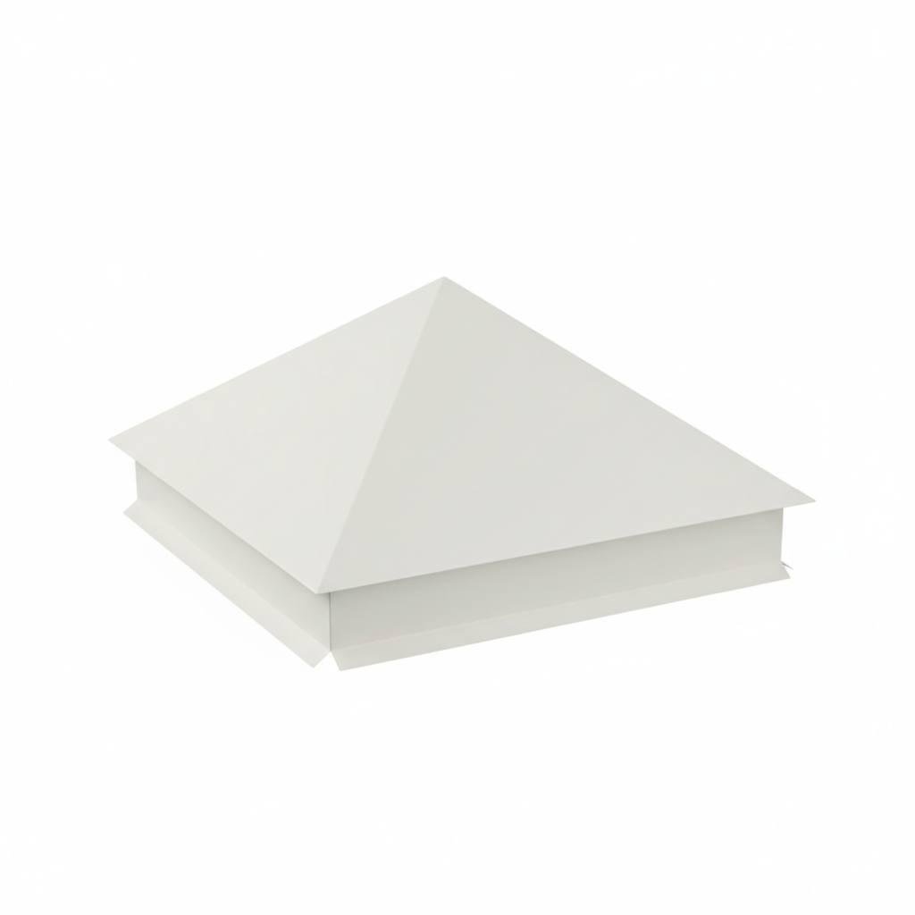 Колпак 520х520х100 мм Глянец 0,5 RAL9003