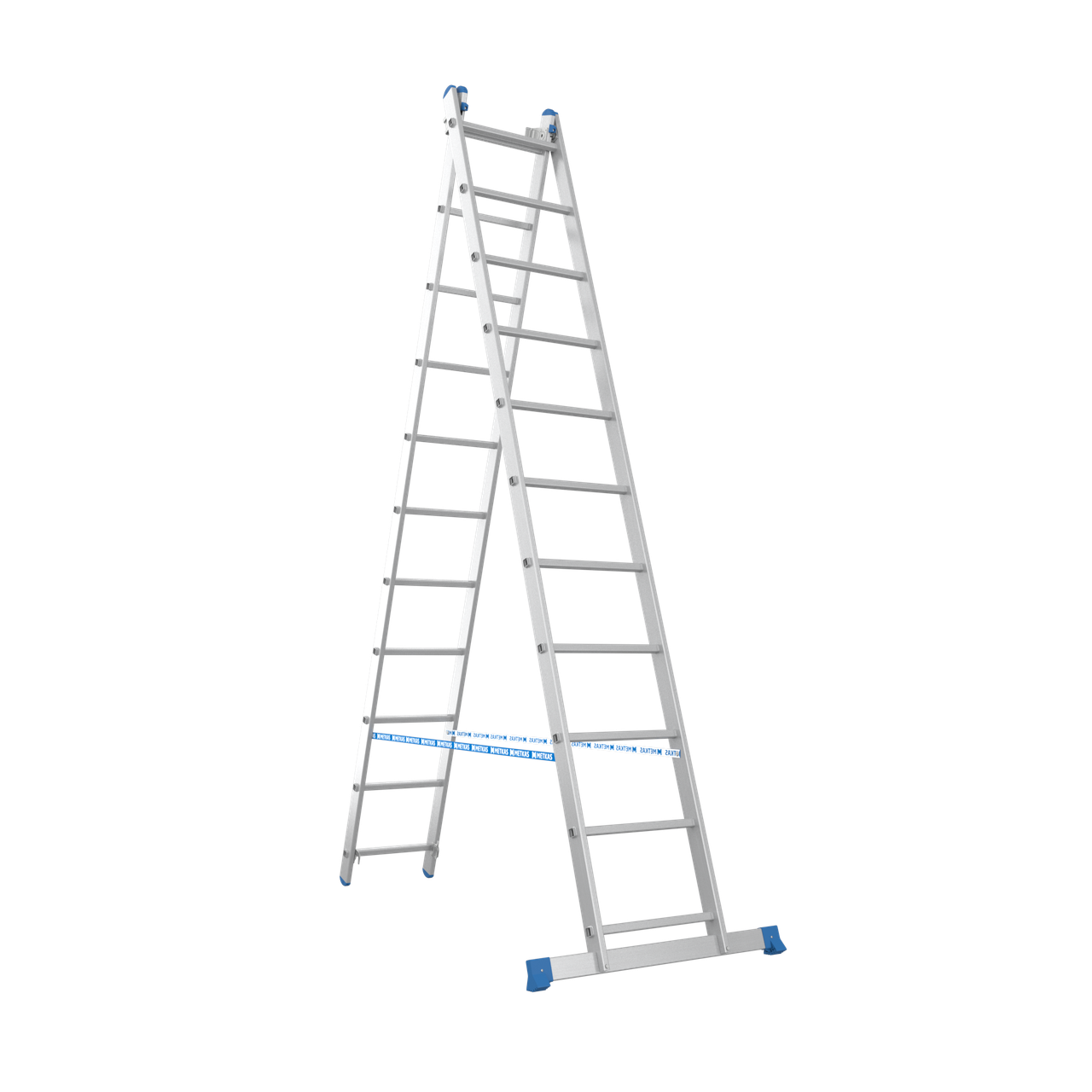 Драбина-стрем'янка алюмінієва Skladcom 3х11 трисекційна 6,16 м - фото 2 Драбина-стрем'янка алюмінієва Skladcom 3х11 трисекційна 6,16 м - фото 2