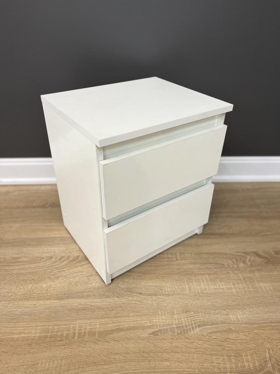 Приліжкова тумба Кватро 2 шухляди 400х480х340 мм Білий - фото 2 Приліжкова тумба Кватро 2 шухляди 400х480х340 мм Білий - фото 2