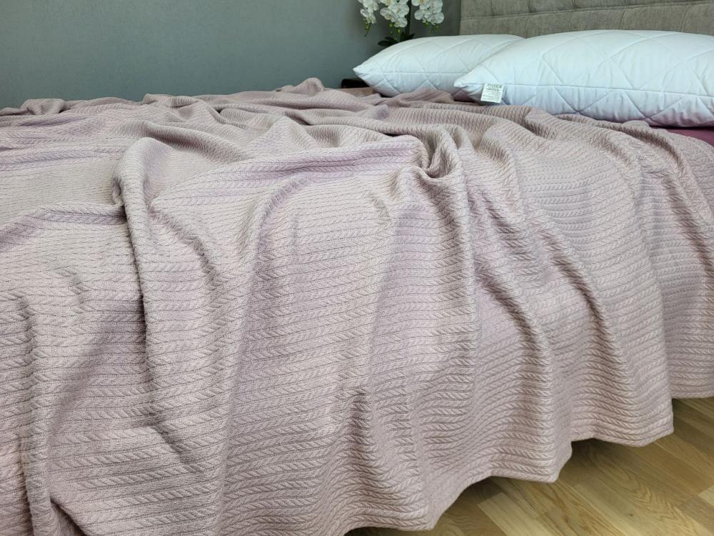 Покрывало Пике Косичка 160x220 см Чайная роза (11259) - фото 2