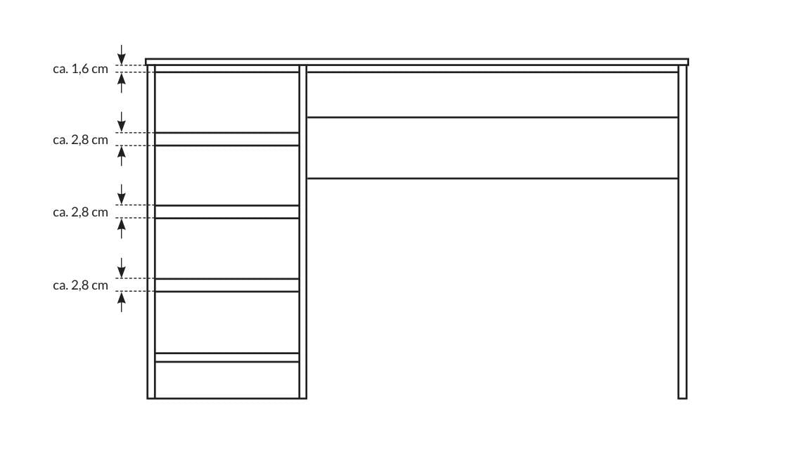 Стіл туалетний Perfect Home Ada 5S/120 з 5 шухлядами Кашемір (PFH-091309) - фото 4 Стіл туалетний Perfect Home Ada 5S/120 з 5 шухлядами Кашемір (PFH-091309) - фото 4