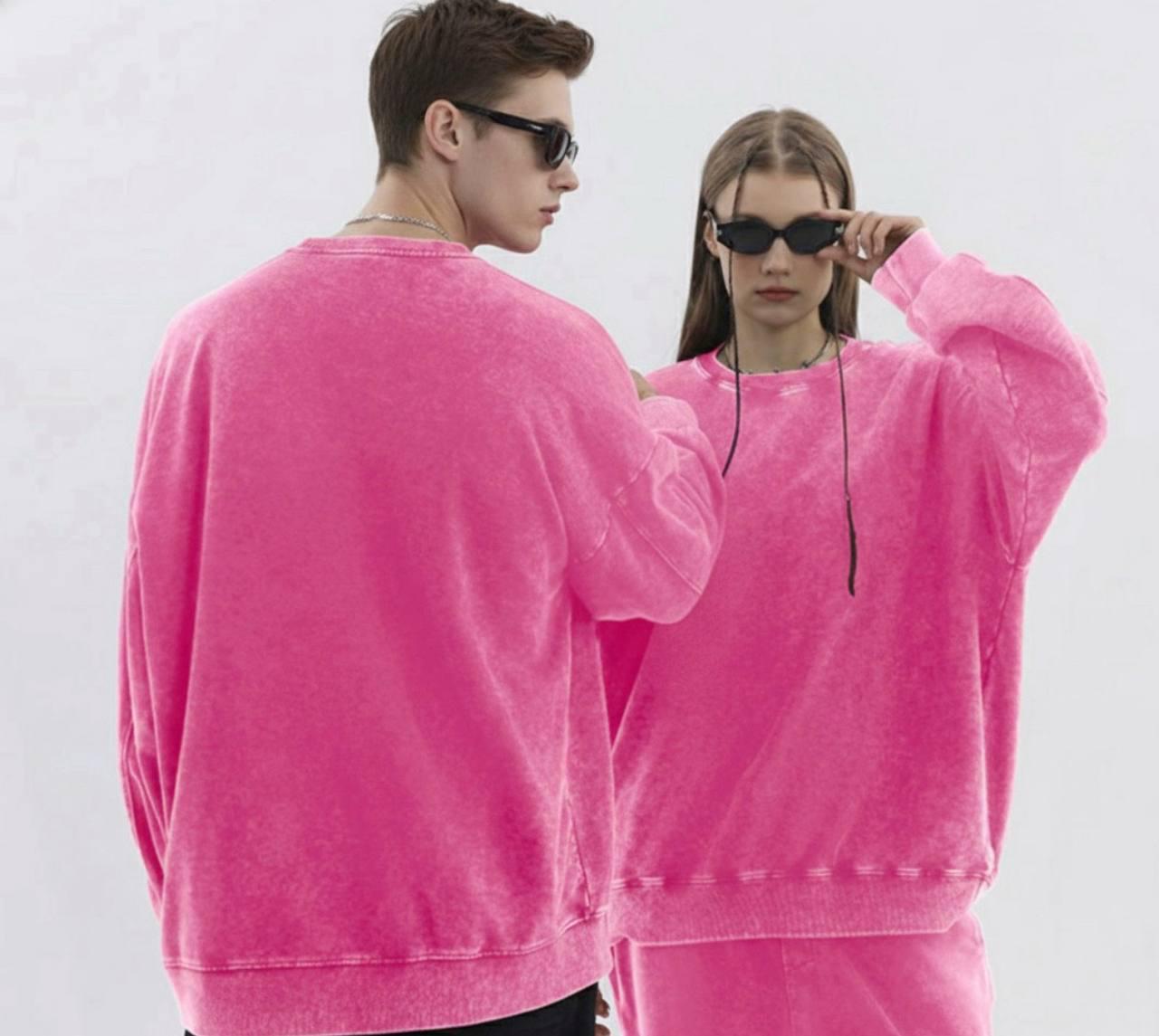 Свитшот вываренный унисекс L Розовый (014832) - фото 3 Свитшот вываренный унисекс L Розовый (014832) - фото 3