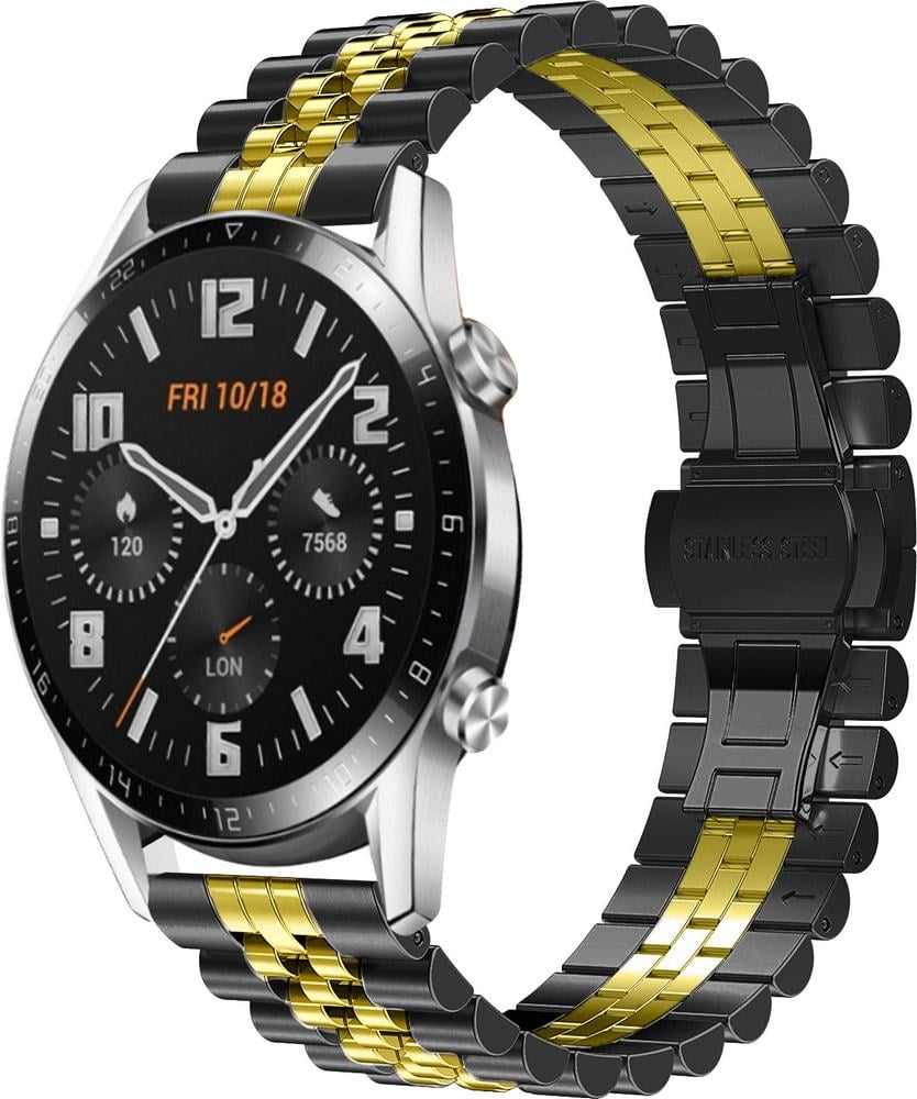 Браслет металевий Stech Line для Huawei Watch GT 2 46 мм Black Gold (29141-02)