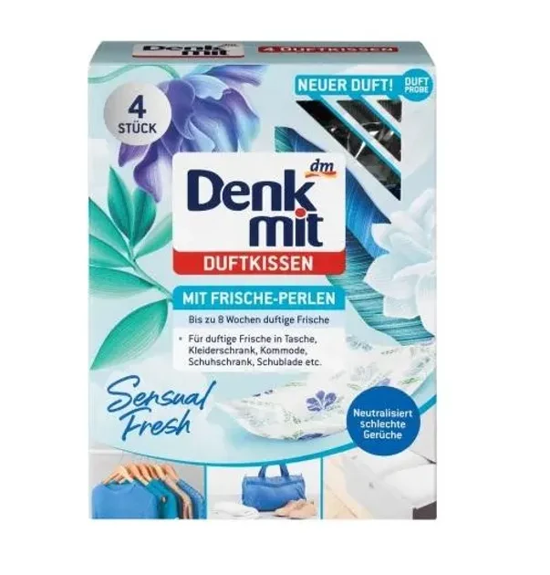 Освежитель для шкафа аромаподушечки Denkmit Duftkissen Sensual Fresh 4 шт.