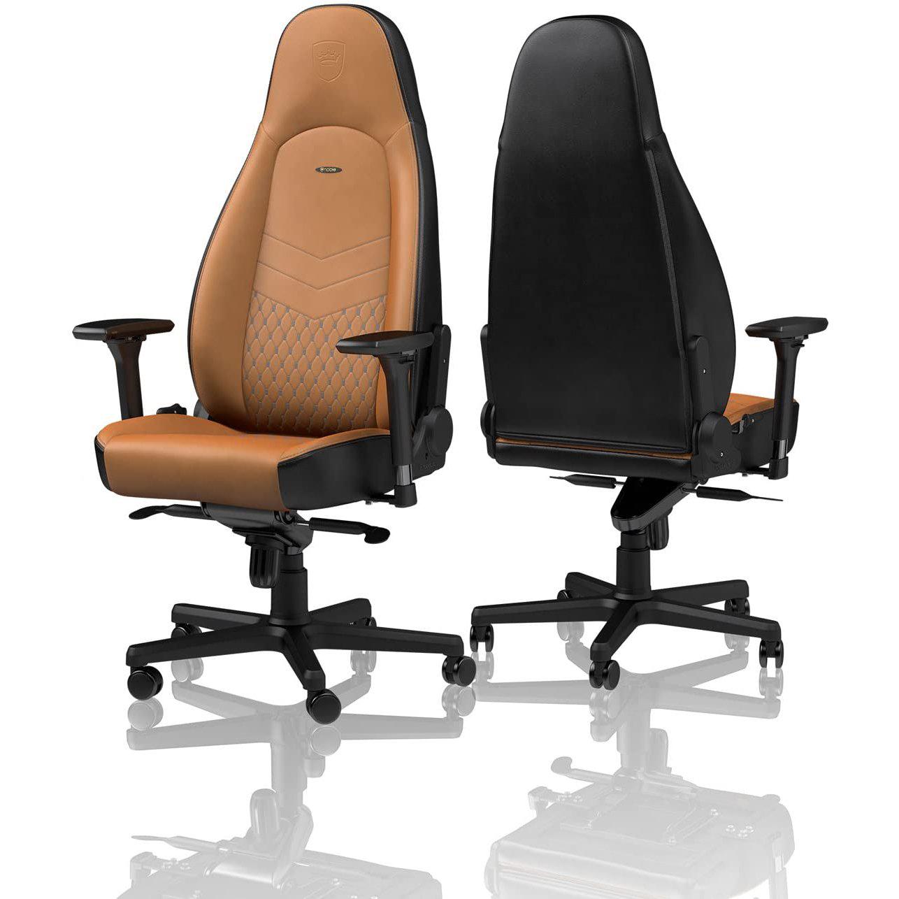 Крісло для геймерів Noblechairs Icon Real Leather Cognac/Black (10440961) - фото 3