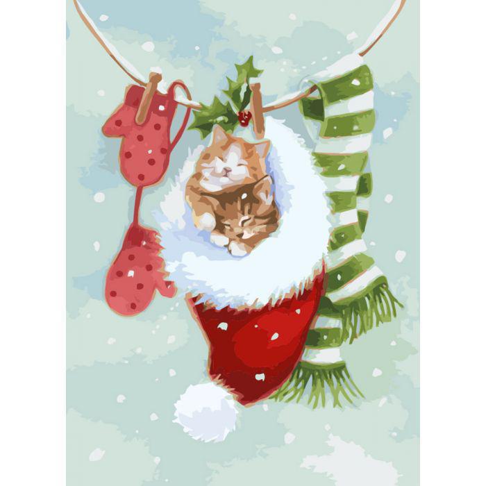 Картина по номерам Идейка Пушистые котики 30x40 см (skl-КНО2495)