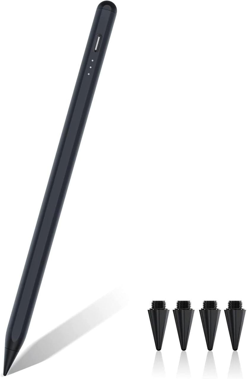 Стилус Stylus Pen для iPad 2018–2025 з відхиленням долоні магнітним кріпленням і швидкою зарядкою 15 хв Чорний