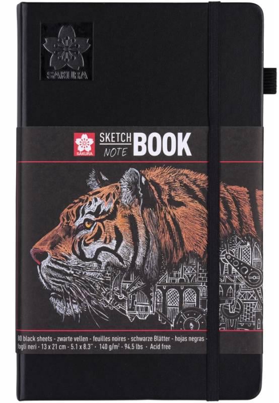 Альбом для графики Sakura Sketch твердый переплет 140 г/кв. м 80 л. 13x21 см Черный (94141003)