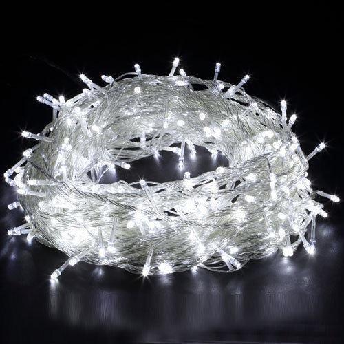 Светодиодная гирлянда на белом проводе LED 300 Белая