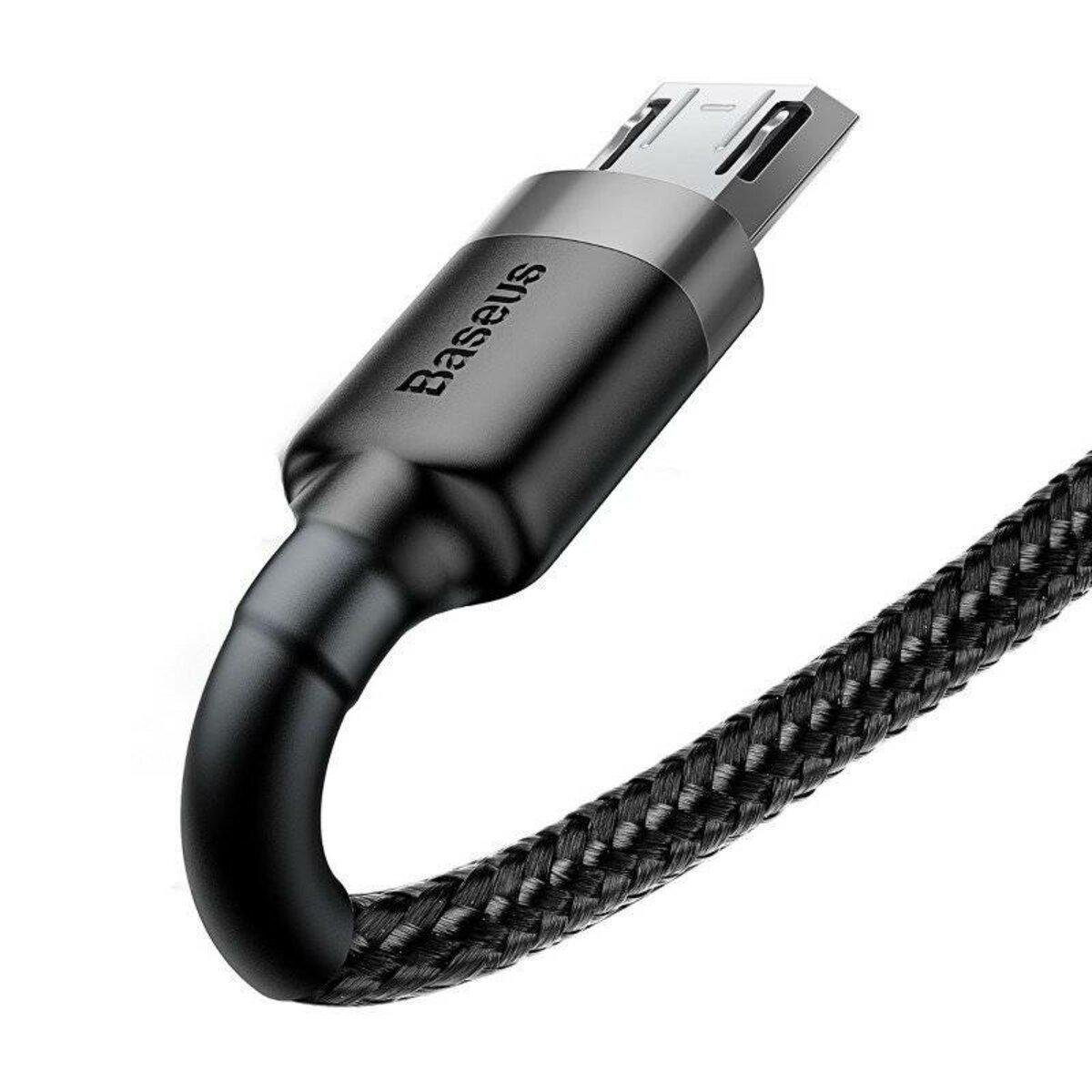 Кабель Baseus cafule Cable USB Micro USB 2,4A 0,5 м Gray/Black - фото 6