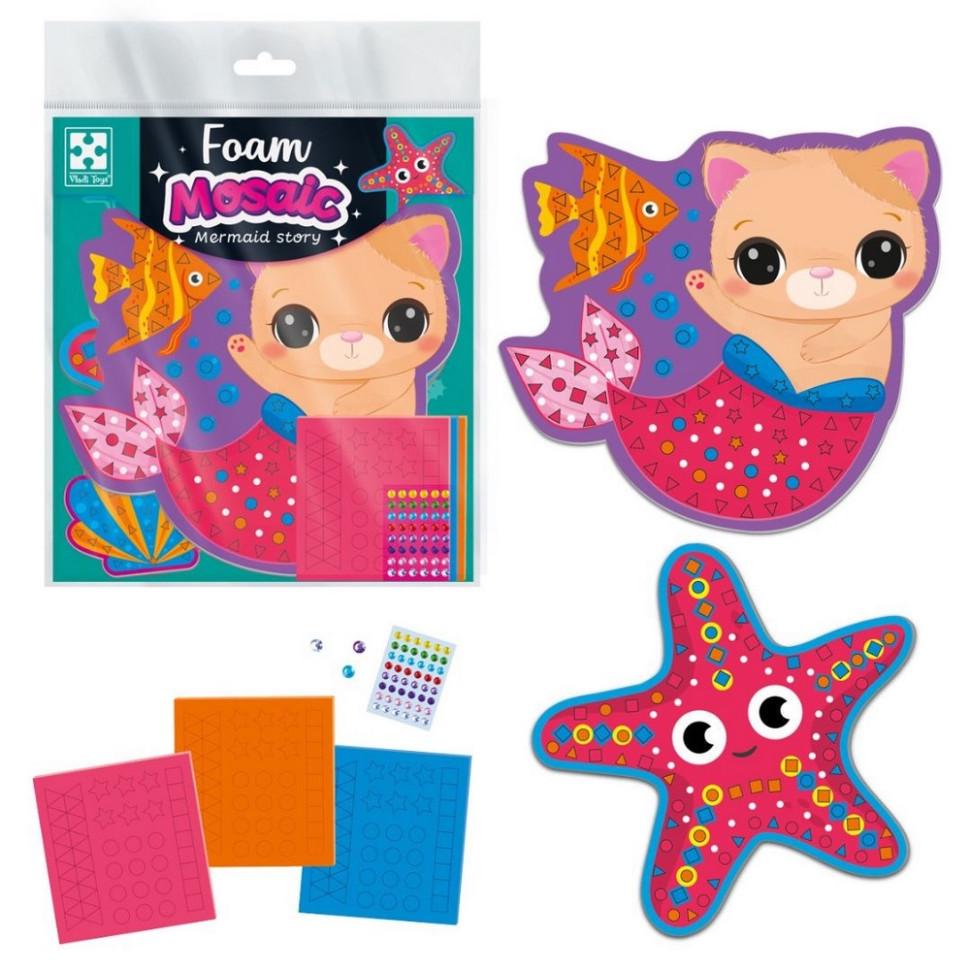 Мозаика мягкая Vladi Toys История русалочки от 3 лет Терракотовый (RN-250-N-1177)