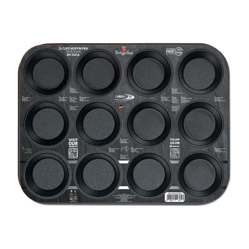 Форма для мафинов Berlinger Haus Metallic Line Carbon Pro Edition 35х26,5х3 см Темно-серый (2238219370)