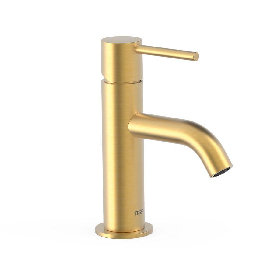 Смеситель для умывальника Tres Study Exclusive 26290301OM однорычажный Золотой (143092) Смеситель для умывальника Tres Study Exclusive 26290301OM однорычажный Золотой (143092)