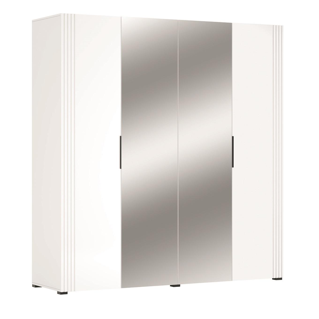 Шкаф распашной для квартиры Світ Меблів Амелия 4Д ДСП/Стекло 2000х570х2100 мм Белый/Белый глянец (46738) Шкаф распашной для квартиры Світ Меблів Амелия 4Д ДСП/Стекло 2000х570х2100 мм Белый/Белый глянец (46738)