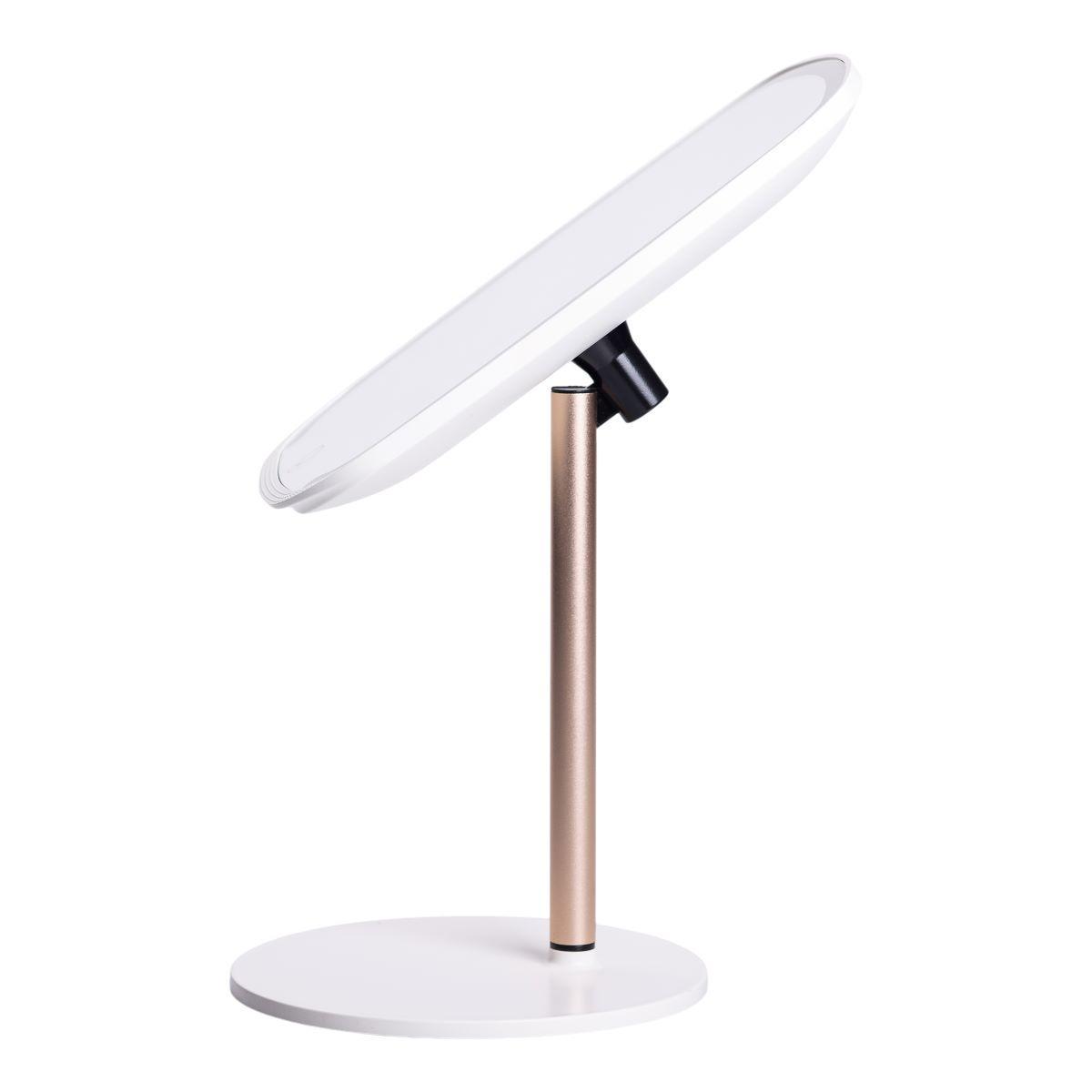 Зеркало настольное с подсветкойHP-10-6AW 23х18 см Белый (A-033796) - фото 4