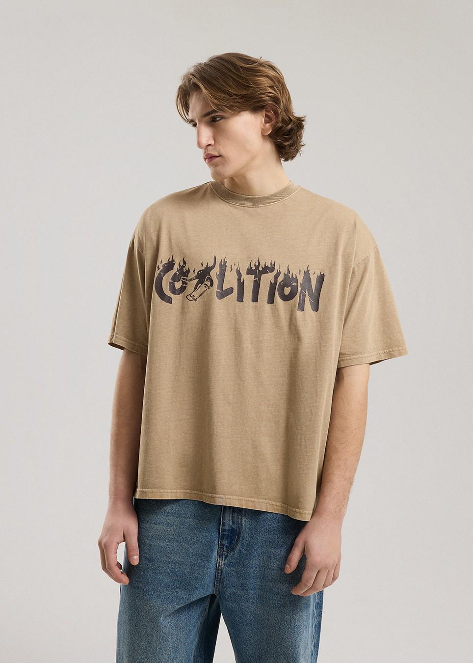 Футболка чоловіча оверсайз Diverse CLTN T SK8 07 L Бежевий (5905384093004)