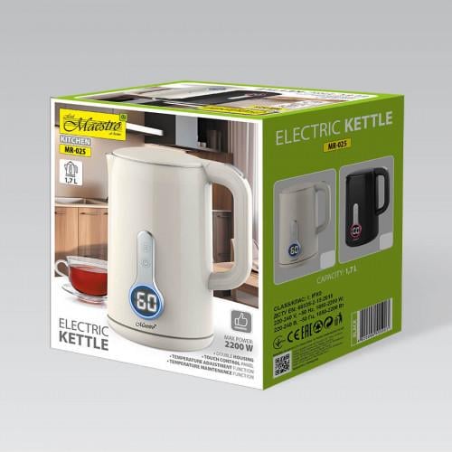 Электрочайник Maestro 025-BL 2200 Вт 1,7 л (24369759) - фото 2 Электрочайник Maestro 025-BL 2200 Вт 1,7 л (24369759) - фото 2