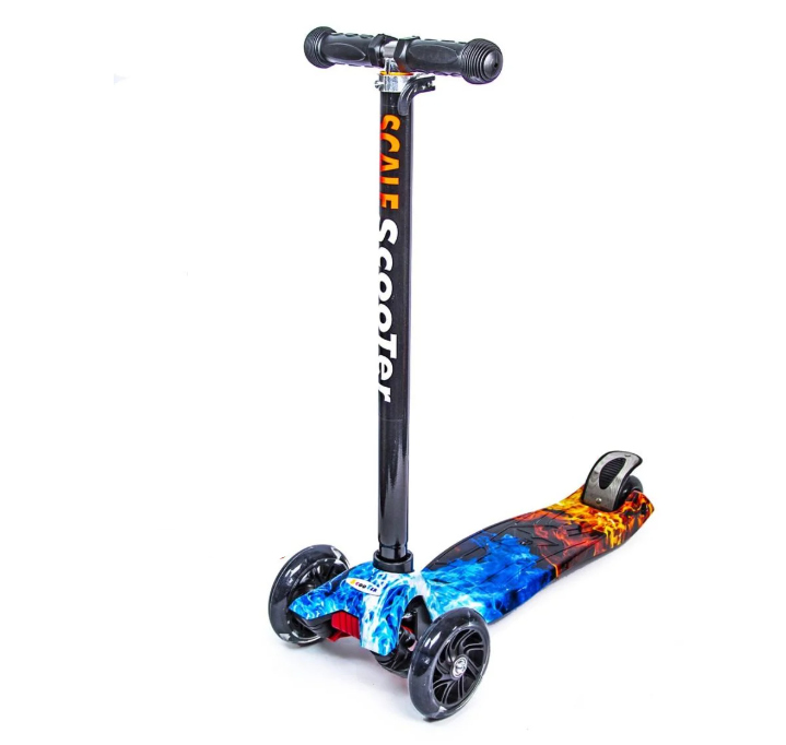 Самокат детский Maxi огонь и лед