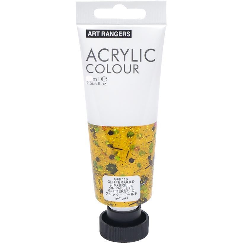 Акриловые краски с блестками для рисования ART RANGERs Acrylic glitter 8 цветов 22 мл (FEA0822-G) - фото 8