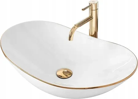 Умывальник Rea Royal 62 см Gold Edge (Reau8570) Умывальник Rea Royal 62 см Gold Edge (Reau8570)