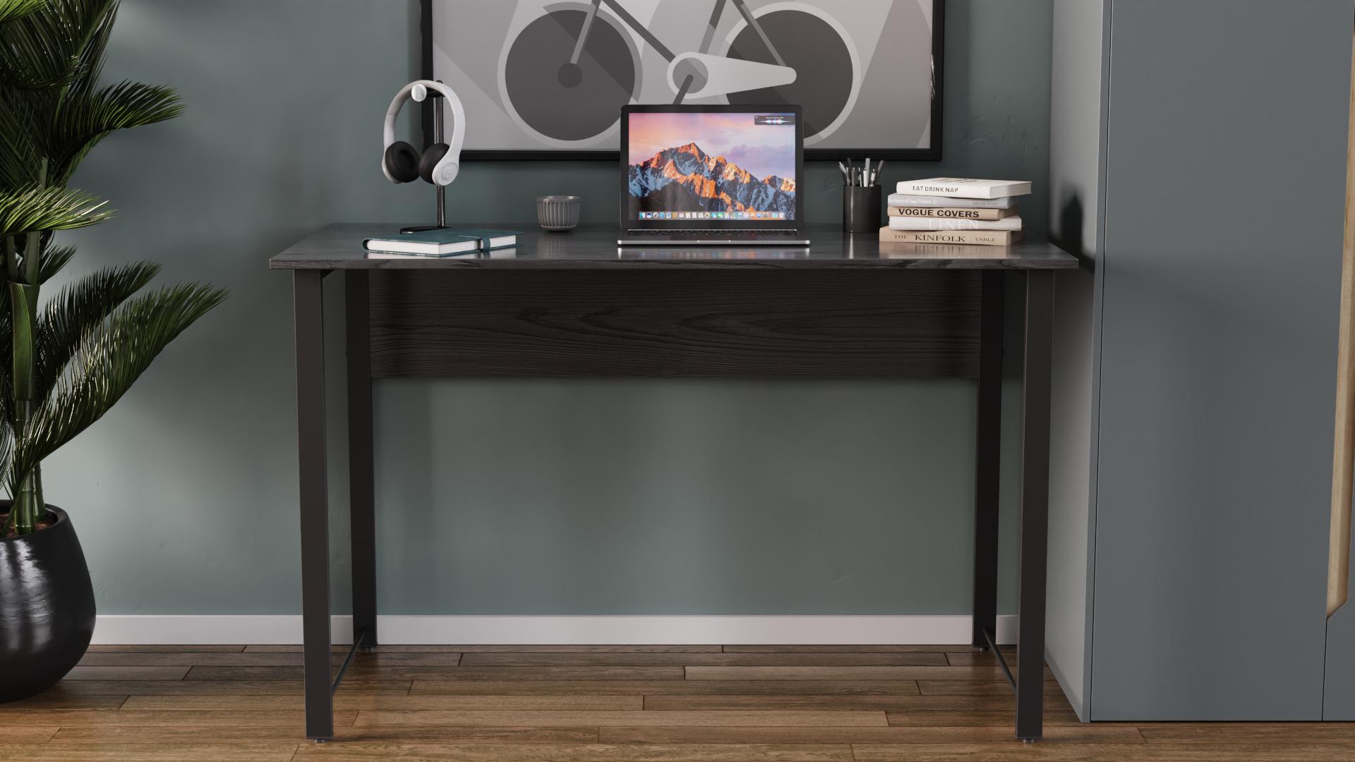 Комп'ютерний стіл Ferrum-decor Курт ДСП 16 мм 75x140x70 см Чорний/Сосна Кембра (FRD-103946) - фото 2 Комп'ютерний стіл Ferrum-decor Курт ДСП 16 мм 75x140x70 см Чорний/Сосна Кембра (FRD-103946) - фото 2