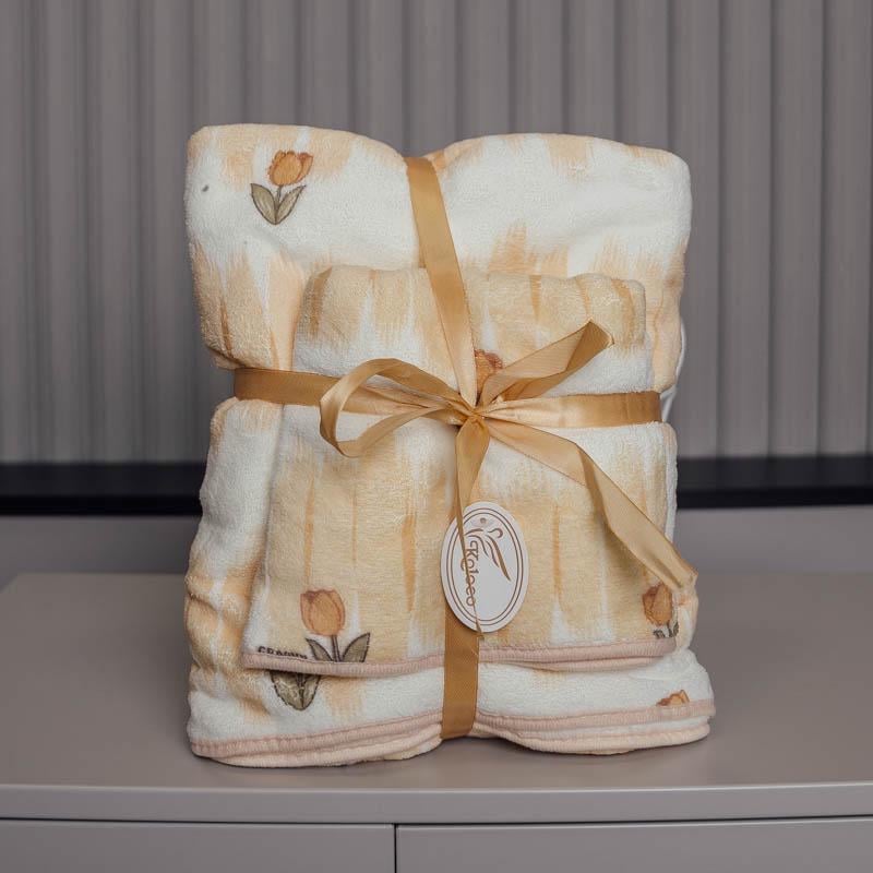 Наборы фибра Тюльпановая нежность 35х75 см 140х70 см Желтый (88269)