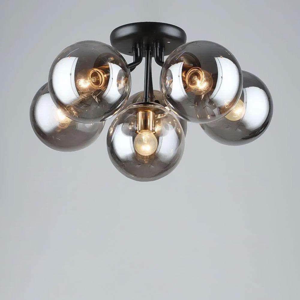 Люстра потолочная Light House SR-19209/6 E27 515х295 мм Кофейный/Золотой