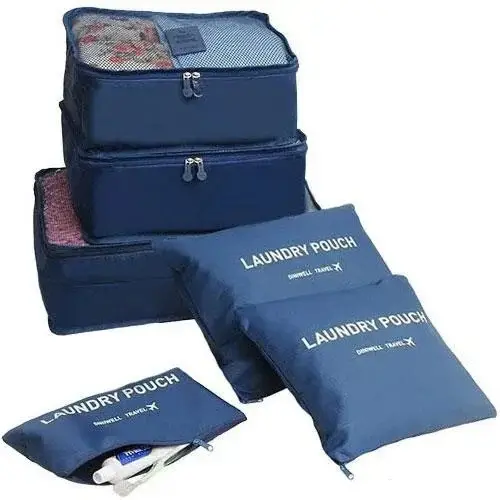 Набор дорожных органайзеров Secret Pouch Т 6 шт. Синий (17695664)