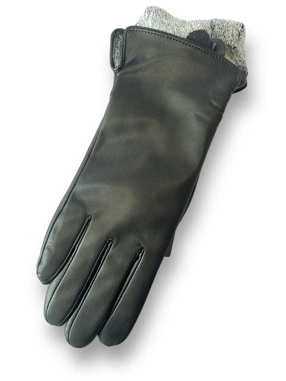 Перчатки женские искусственная кожа R-101 р. 7 Черный (DR017325)