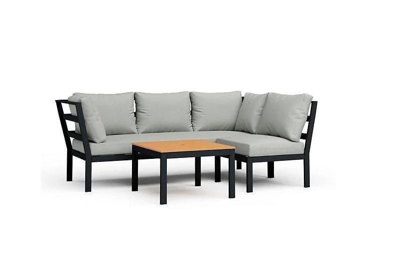 Комплект садовой мягкой мебели в стиле Loft с металлическим каркасом Серый (KS-1248-YR)