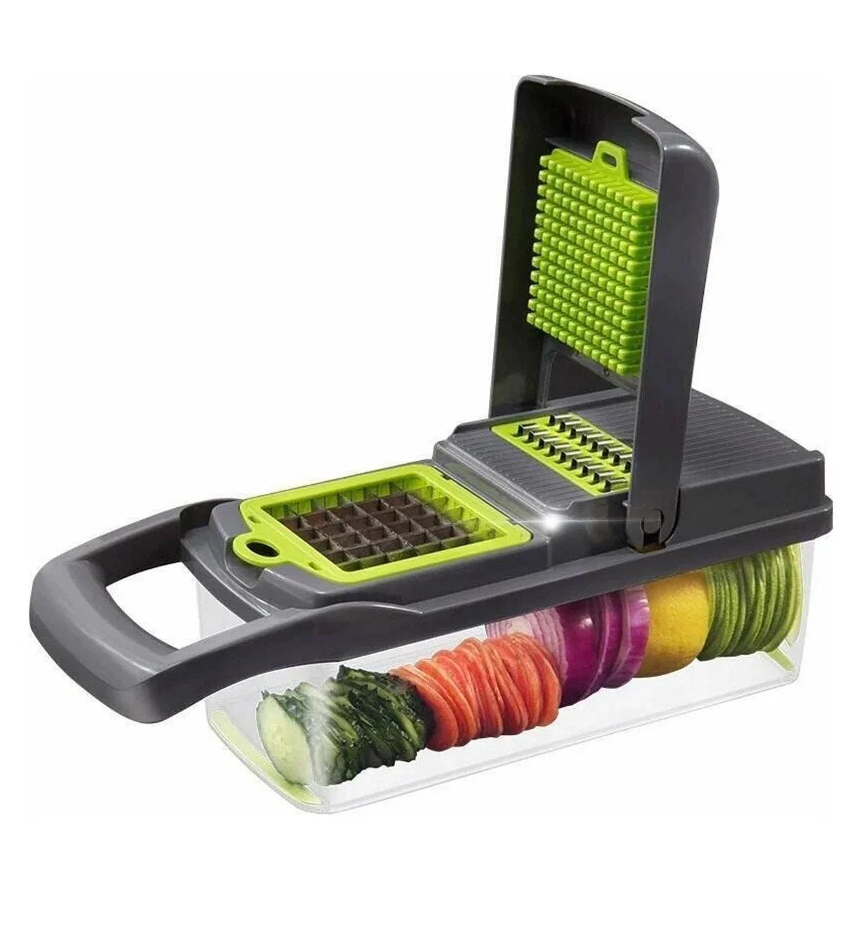 Овочерізка з контейнером Kitchen Ideas Veggie Slicer ситечко для яєць (2310402380)