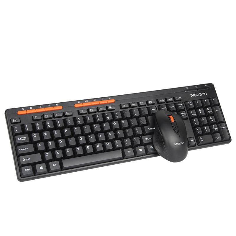 Комплект Combo Meetion 2в1 Keyboard/Mouse Wireless 2.4 G MT-4100 RU/EN раскладки (554452) - фото 1