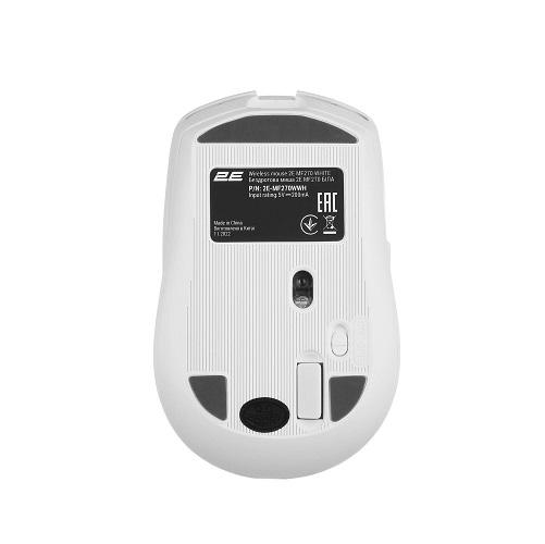 Комп'ютерна мишка 2E 2E-MF270WWH Silent Rechargeable WL безшумна бездротова 1600 dpi 6 кн White (583507) - фото 4