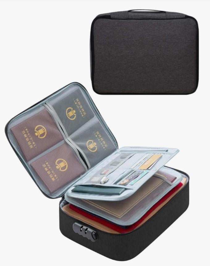 Дорожній органайзер для документів водонепроникний з кодовим замком А4 Темно-сірий (MX-00008937) - фото 6