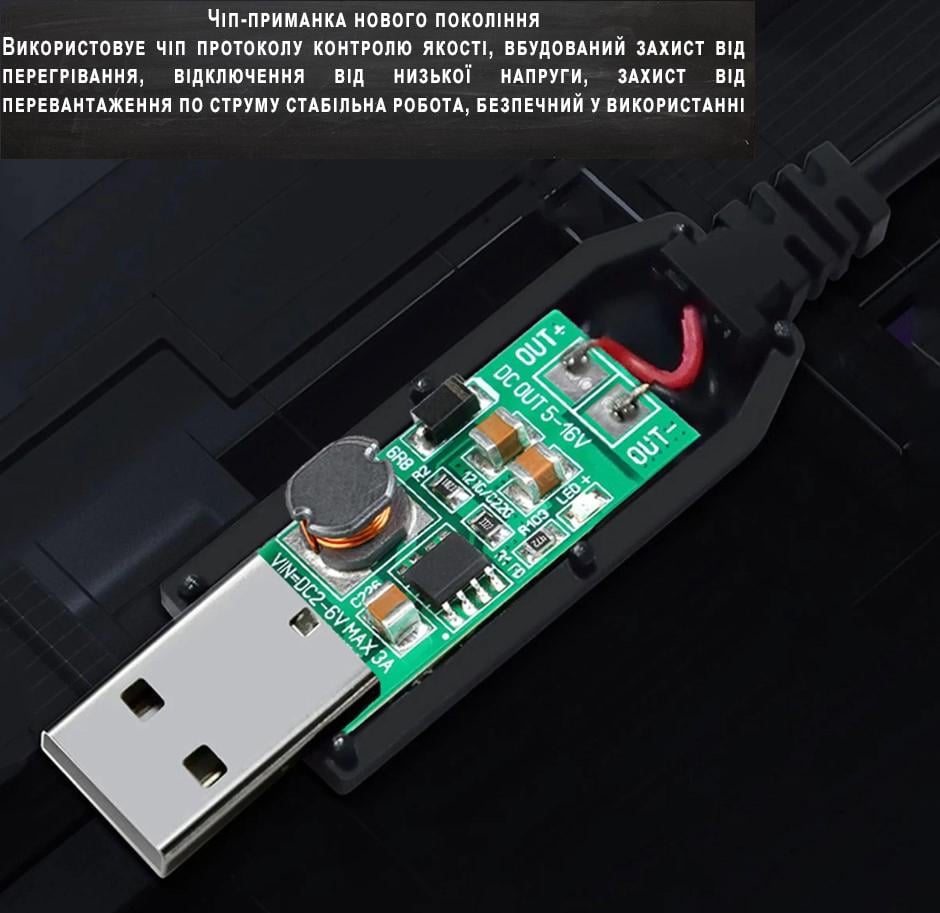 Кабель питания USB для роутера от повербанка с 5.5V до 12 V1A - фото 8