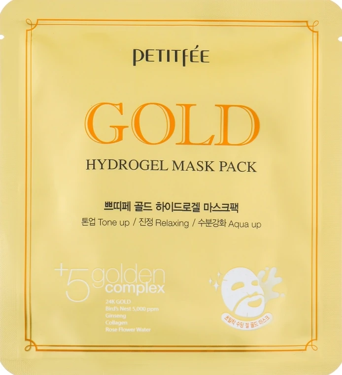 Маска гідрогелева для обличчя PETITFEE & KOELF Gold Hydrogel +5 golden complex (2475503220)