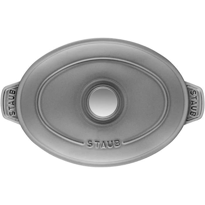 Сковорода-жаровня з кришкою Staub 23х17 см овальна Graphite Grey (2504196)