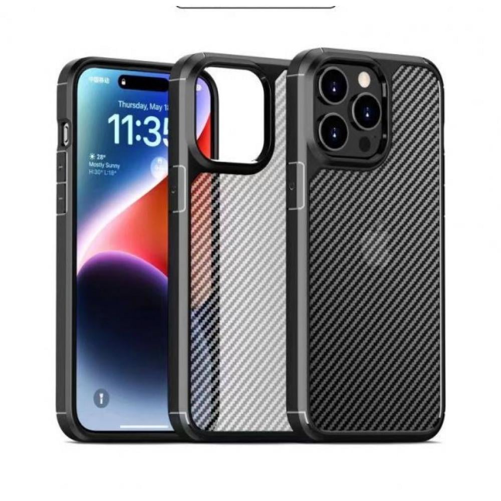 Чохол для Apple iPhone 14 Pro iPaky Carbon Fiber Series Чорний