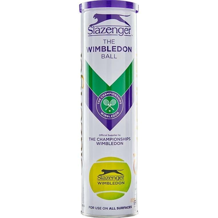 М'ячі для великого тенісу Slazenger Wimbledon Ultra-Vis/Hydroguard 4 ball (745053-13)