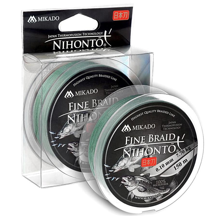 Шнур Mikado Nihonto Fine Braid 150 м/0,10 мм/7,7 кг Green (2567995912)