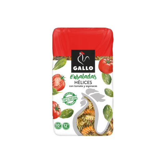 Макароны Gallo Ensaladas Helices с томатами и шпинатом 450 г